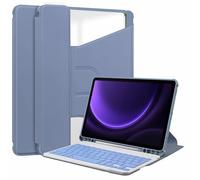 Étui au Clavier pour Samsung Galaxy Tab A11 Plus 2025 11 Pouces, Tab A9 Plus 5G 11 Pouces 2023, Swivel Stand Folio Flip Smart Tablet Cover Sleep/Wake