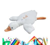 Étui au crayon à ressort de canard moelleux | Jolie étui au crayon en plumes d'oie | Grande plume de jouet en bouche à oie avec une fermeture éclair | Plume de printemps avec porte-stylo idéal comme c
