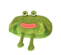 Étui Au Crayon De Grenouille - Pouche Au Crayon Animal | Pouche Au Crayon Mignon De Grenouille | Pouche De Papeterie De Dessins Animés en Peluche | Soft Grande Bouche Animal Zipper Sac pour GA