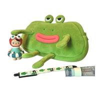 Étui au Crayon Frog 3D - Poux en Peluche, Jolie Papeterie | Conception de Bouche surdimensionnée avec Une Sensation de Peluche Adorable, Porte-Crayon drôle pour Adolescents, Fournitures pour,