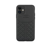 Audi Étui en cuir véritable pour iPhone 12/12 Pro 6,1" Noir rigide AU-TPUPCIP12P-Q8/D1-BK