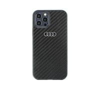 Audi Coque de protection rigide en fibre de carbone pour iPhone 12/12 Pro 6,1" Noir AU-TPUPCIP12P-R8/D2-BK
