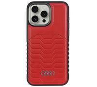 Étui Audi pour iPhone 14 Pro Max en cuir synthétique rouge MagSafe