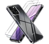 Étui Avec 2 Verre Trempé Compatible Avec Doogee Note 58 Pro/Doogee Note 58 Coque Protection Écran,Transparent Antichoc Housse Silicone Film Protecteur