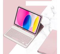 Étui avec clavier intelligent pour Apple iPad Air 4e/5e génération 10,9" sorti en 2020/2022 et pour Apple iPad Air 11 sorti en 2024/2025 avec veille/réveil automatique et porte-stylo (rose)