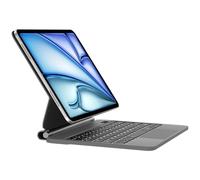 Étui avec clavier magique pour iPad Air 11" M2 2024 et iPad Pro 11" (4e/3e/2e/1ère génération), iPad Air 5e/4e génération avec clavier, support cantilever flottant, pavé tactile multi-touch, touches