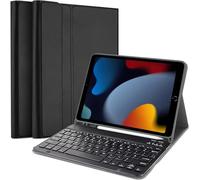 Étui avec Clavier pour iPad 9e génération 10,2 Pouces, Clavier Bluetooth AZERTY français Amovible avec étui Intelligent pour iPad 9eme / 8eme / 7eme /Air 3/Pro 10,5 (Ne Pas inclure Le Stylet) (B)