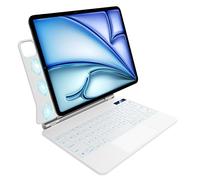 Étui avec clavier pour iPad Air 11" M2 2024, iPad Air 5e/4e génération et iPad Pro 11" 4e/3e/2e/1ère génération, rétroéclairage 7 couleurs, pavé tactile multipoint, design magnétique flottant