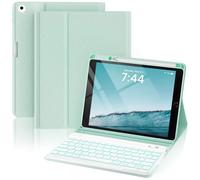 Étui avec clavier pour iPad Air 2ème génération 9,7 2014, iPad 5ème génération 2017, étui avec support intégré pour crayon pour iPad 6ème génération 2018 avec clavier sans fil Bluetooth noir (9,7