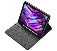 Étui avec clavier pour iPad Air 5e et 4e génération 11" 2022/2020, iPad Pro 11" 2022/2021/2020/2018, clavier Bluetooth amovible avec porte-crayon pour iPad 11" 1e/2e/3e génération, noir