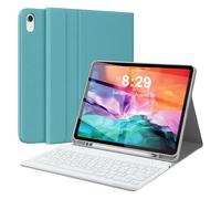 Étui avec clavier pour iPad Pro 12,9" (ancien modèle) 2015 1ère / 2017 2ème génération - Clavier Bluetooth sans fil rechargeable et amovible - Étui folio en cuir avec porte-crayon pour Apple iPad Pro