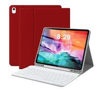 Étui avec clavier pour iPad Pro 12,9" (ancien modèle) 2015 1ère/2017 2ème génération - Clavier Bluetooth sans fil rechargeable et amovible - Étui folio en cuir avec porte-crayon pour iPad Pro 12,9