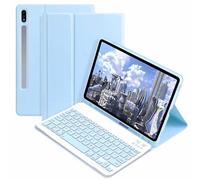 Étui avec Clavier pour Samsung Galaxy Tab S10 FE Plus 12,4" (SM-X620/X626B), Clavier Bluetooth Amovible, Coque de Protection avec Support S Pen(Blue)