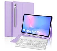 Étui avec clavier pour Samsung Galaxy Tab S10 Ultra / S9 Ultra / S8 Ultra 14,6" - Clavier Bluetooth sans fil magnétique amovible - Étui de protection fin avec porte-stylo S - Mise en veille/réveil