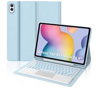 Étui avec clavier pour Samsung Galaxy Tab S11 Ultra 14,6" | 7 couleurs rétroéclairées, pavé tactile intelligent multi-geste, pavé tactile sans fil Bluetooth amovible