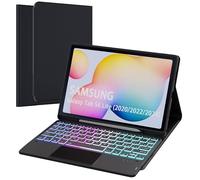 Étui avec clavier pour Samsung Galaxy Tab S6 Lite 10.4" 2024/2022/2020 : DIY à 3 zones et 7 couleurs rétroéclairées Étui pour clavier, italien QWERTY amovible clavier avec pavé tactile pour S6 Lite