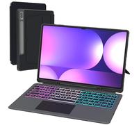 Étui avec clavier pour Samsung Galaxy Tab S9 Ultra/S8 Ultra/S10 Ultra 14,6" : clavier rétroéclairé 7 couleurs avec pavé tactile | Housse de clavier magnétique amovible pour tablette 14,6" Tab S10