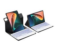 Étui avec clavier pour Xiaomi Pad 5/5 Pro 11", rotatif à 360°, rétroéclairé, magnétique, amovible, Bluetooth avec pavé tactile, noir