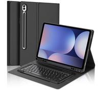 Étui avec clavier QWERTY Bluetooth détachable pour Samsung Galaxy Tab S10 Ultra/S9 Ultra 14,6" avec porte-crayon - Noir
