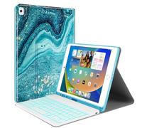 Étui avec clavier rétroéclairé pour iPad 10.2 8ème 7ème génération - Clavier amovible sans fil fin fin Smart Folio avec support pour tablette iPad 10,2iPad Air 10,5 (3ème génération)iPad Pro