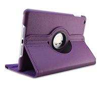 Étui avec Housse de Fonction de réveil du Sommeil pour étui iPad Air 2 Modèle A1566 A1567 Housse de Tablette 360 degrés Rotatif Coque en Cuir PU-Violet