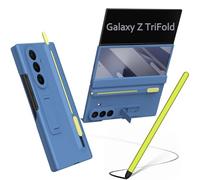 Étui avec Le Galaxy Z Trifold et Son Stylet, Protection d'écran intégrée, Protection de charnière, Emplacement pour S Pen, Coque avec Support pour Samsung Galaxy Z Trifold-Bleu