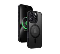Generique Coque Crong Hybrid Frost MAG pour iPhone 16 Pro Max, MagSafe, bords surélevés, Noir