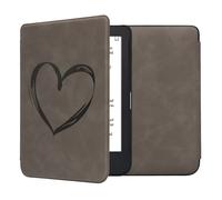 kwmobileÉtui Compatible avec Kobo Clara 2E Coque - Étui à Rabat magnétique tabletteeReader Similicuir - Gris