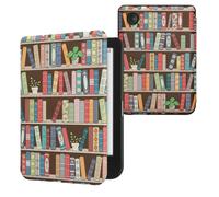 kwmobile Étui Compatible avec Kobo Clara BW/Colour Coque - Étui à Rabat magnétique Tablette eReader Similicuir - Bleu-Vert-Fuchsia