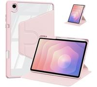 Étui avec Support Rotatif à 360° Compatible avec la Samsung Galaxy Tab S11 5G 11 Pouces SM-X730/X736B 2025 - Nouvelle Coque arrière Rigide en Acrylique HD(Pink)