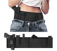 Étui Bande Ventrale, Étuis Réglables pour Pistolet Ventral Holster Ceinture Transport Dissimulé avec Plusieurs Poches pour Hommes et Femmes, Main Droite Halloween
