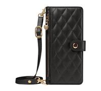 Etui Bandoulière pour Galaxy S26 Ultra avec Pochette Zippée et Support Vidéo Noir