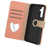 Étui Bandoulière pour Samsung A54 5G Portefeuille Pochette Zippée Abricot