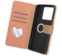 Etui Bandoulière pour Xiaomi 13T et 13T Pro Clapet Pochette Zippée Abricot Crush