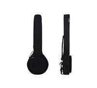 Étui Banjo Sac Banjo en coton ethnique avec bandoulière réglable, poignée de transport for accessoire d'instrument à cordes Banjos 4/5(Black 5 String Banjo Bag)
