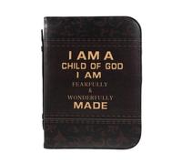 Étui Bible Grand Format PU Noir avec Poignée et Poches | Protection Intégrale, Organisation Pratique, Fermeture Zippée, pour Voyage, Étude des Écritures, Étudiants et Église
