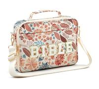 Étui biblique pour femmes, sac biblique à motif floral de capacité avec poignée et poche zippée pour les cadeaux chrétiens du jour de Noël..