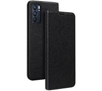 - Etui à rabat pour téléphone portable - synthétique - noir - pour OPPO Reno6 Pro 5G