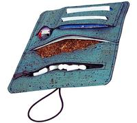 Etui Blague à Tabac à rouler en liège - Pochette 30g avec Compartiments pour Feuilles, Filtres et Briquets - Fermeture Éclair Supplémentaire pour un Rangement Sécurisé