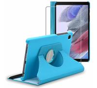 ebestStar - Coque pour Samsung Galaxy Tab A7 Lite 8.7 T220 T225, Etui Rotatif 360, Housse Protection PU Cuir, Bleu + Verre Trempé
