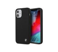 BMW BMHCP12SSILBK Étui Rigide en Silicone pour iPhone 12 Mini 5,4" Noir