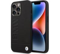 Étui BMW BMHCP14LSLLBK pour iPhone 14 Pro 6,1" Noir/Noir Tampon en cuir