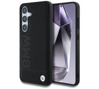 Étui BMW Leather Big Wordmark pour Samsung Galaxy S25 noir