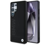 CG Mobile BMW Leather Big Wordmark Étui de Protection pour Samsung Galaxy S25 Ultra Noir