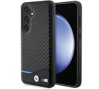 Étui BMW Leather Carbon pour Samsung Galaxy S24, noir