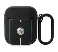 Étui BMW Leather Color Lines noir pour AirPods 1