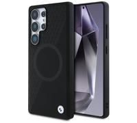 Étui BMW Leather Half Textured MagSafe pour Samsung Galaxy S25 Ultra noir