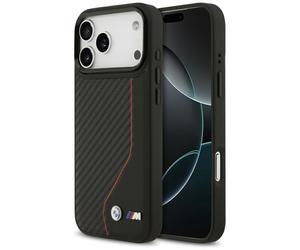 Etui BMW M Carbon Line & Logo MagSafe do iPhone 17 Pro Max czerwony