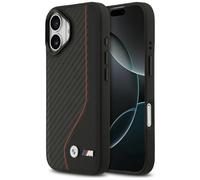 Étui BMW M Carbon Line & Logo MagSafe pour iPhone 17, rouge