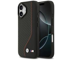 Étui BMW M Carbon Line & Logo MagSafe pour iPhone 17, rouge